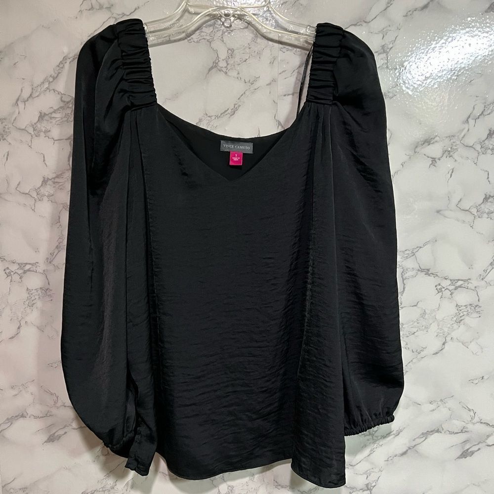 VINCE CAMUTO Three-Quarter Puff Sleeve Top Size S - Picture 2 of 11